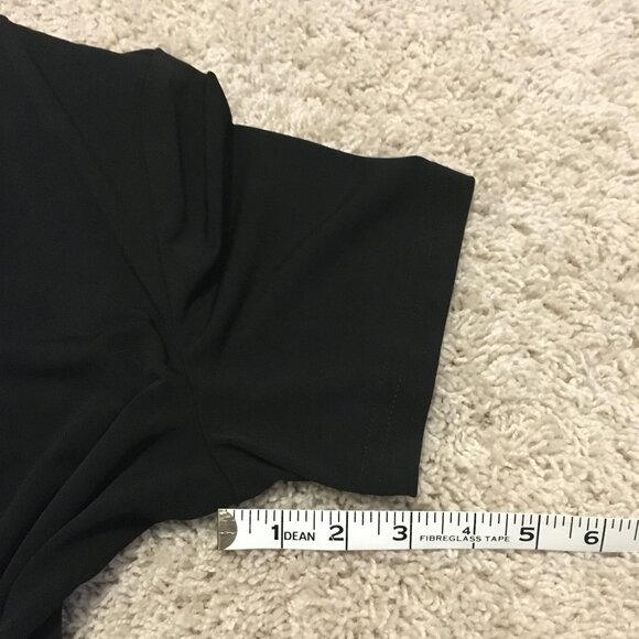 Tradition Made in Canada Black Open Short Sleeve Cardigan With Batik Shirt 2in1 - Picture 16 of 16